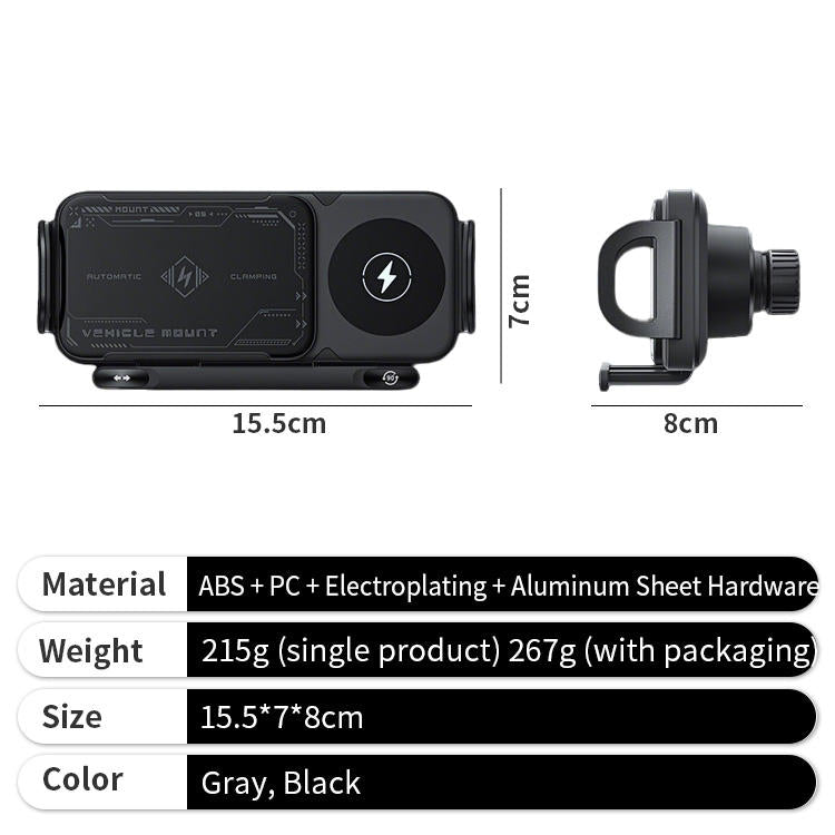 Smart Automatic Car Phone Holder with Wireless Fast Charger