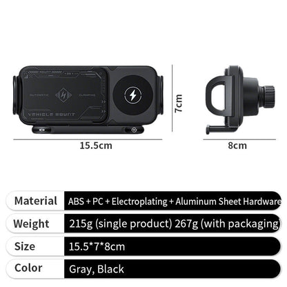 Smart Automatic Car Phone Holder with Wireless Fast Charger