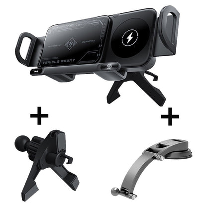 Smart Automatic Car Phone Holder with Wireless Fast Charger